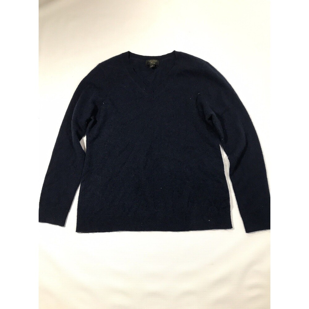 Cashmere Charter Club Luxury black wrap style womens sweater size XL